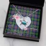 Sea Turtle Necklace Gift for My Beautiful Girlfriend Valentines Necklace Clan Logan Ancient Tartan Blue Turtle Necklace