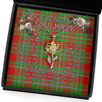 To My Beautiful Soulmate Sunflower Necklace In Your Eyes I Have Found My Home Clan Peter Tartan Jewelry For Girlfriend, Tartan Sunflower Pendant Necklace, Scottish Tartan Jewelry, valentine necklace, necklace girlfriend, necklace for wife, cute necklaces for girlfriend, jewelry for girlfriend, to my soulmate necklace, to my future wife necklace