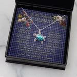 Sea Turtle Necklace To My Beautiful Soulmate Necklace In Your Eyes I Have Found My Home Clan Fleming Tartan Blue Turtle Necklace