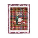 Personalized Gift Tartan Plaid Blanket Clan Drummond Of Strathallan With Funny Santa Snowman Reindeer Merry Christmas Fleece Blanket, Home Living Room, Plaid Blanket, Tartan Blanket, Scottish Blanket, Buffalo fleece blanket, Christmas Blanket