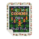 Personalized Gift Tartan Plaid Blanket Clan Donald MacDonald With Christmas Cookie Baking Crew Christmas Gift Sherpa Blanket, tartan sherpa blanket,buffalo plaid sherpa blanket,christmas sherpa blanket,Christmas Throw Blanket,green plaid sherpa blanket,green sherpa blanket