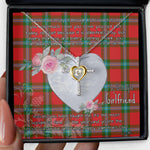 Gift For My Beautiful Girlfriend Necklace Valentine Necklace Clan MacLaine of Loch Buie Tartan Cross Dancing Necklace Scottish Tartan Jewelry