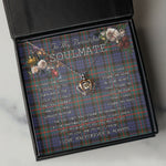 To My Beautiful Soulmate Necklace In Your Eyes I Have Found My Home Clan Fletcher of Dunans Tartan Crown Pendant Necklace