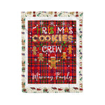 Fleece Blanket - Personalized Gift Tartan Plaid Blanket Clan Murray of Tulloch With Christmas Cookie Baking Crew Christmas Gift Fleece Blanket