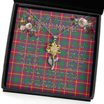 To My Beautiful Soulmate Sunflower Necklace In Your Eyes I Have Found My Home Clan Haig Tartan Jewelry For Girlfriend, Tartan Sunflower Pendant Necklace, Scottish Tartan Jewelry, valentine necklace, necklace girlfriend, necklace for wife, cute necklaces for girlfriend, jewelry for girlfriend, to my soulmate necklace, to my future wife necklace