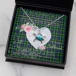 Sea Turtle Necklace Gift for My Beautiful Girlfriend Valentines Necklace Clan Graham Of Montrose Tartan Blue Turtle Necklace
