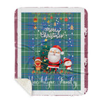 Personalized Gift Tartan Plaid Blanket Clan MacIntyre Hunting Ancient With Funny Santa Snowman Reindeer Merry Christmas Gift Sherpa Blanket, blue plaid sherpa blanket,blue tartan sherpa blanket,Buchan,buffalo plaid sherpa blanket,christmas sherpa blanket,Christmas Throw Blanket