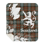 Sherpa Blanket - Tartan Blanket Thistle and Lion Scottish Clan Ferguson Weathered Plaid Blanket, plaid sherpa blanket queen,purple sherpa blanket,queen sherpa blanket,queen size sherpa blanket,red sherpa blanket,scottish tartan blankets,sherpa blanket,sherpa christmas blanket