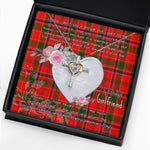 Gift For My Beautiful Girlfriend Necklace Valentine Necklace Clan Monypenny Tartan Cross Dancing Necklace Scottish Tartan Jewelry
