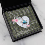 Sea Turtle Necklace Gift for My Beautiful Girlfriend Valentines Necklace Clan Davidson Tulloch Dress Tartan Blue Turtle Necklace