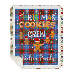 Personalized Gift Tartan Plaid Blanket Clan Nicolson Modern With Christmas Cookie Baking Crew Christmas Gift Sherpa Blanket, tartan sherpa blanket,buffalo plaid sherpa blanket,christmas sherpa blanket,Christmas Throw Blanket,green plaid sherpa blanket,green sherpa blanket