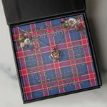To My Beautiful Soulmate Necklace In Your Eyes I Have Found My Home Clan Graham of Menteith Pink Tartan Crown Pendant Necklace