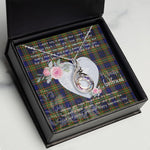 Rising Phoenix Necklace - Valentine Necklace Clan Clelland Tartan Gift for Girlfriend, Gift for My Wife Rising Phoenix Necklace