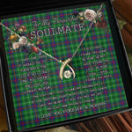To My Beautiful Soulmate Necklace In Your Eyes I Have Found My Home Clan Duncan Modern Tartan Wishbone Dancing Necklace