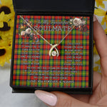 To My Beautiful Soulmate Necklace In Your Eyes I Have Found My Home Clan Fullarton Tartan Wishbone Dancing Necklace