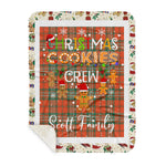 Personalized Gift Tartan Plaid Blanket Clan Scott Ancient With Christmas Cookie Baking Crew Christmas Gift Sherpa Blanket, tartan sherpa blanket,buffalo plaid sherpa blanket,christmas sherpa blanket,Christmas Throw Blanket,green plaid sherpa blanket,green sherpa blanket