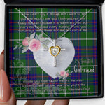 Gift For My Beautiful Girlfriend Necklace Valentine Necklace Clan MacIntyre Hunting Modern Tartan Cross Dancing Necklace Scottish Tartan Jewelry
