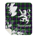 Sherpa Blanket - Tartan Blanket Thistle and Lion Scottish Clan Swinton Plaid Blanket, plaid sherpa blanket queen,purple sherpa blanket,queen sherpa blanket,queen size sherpa blanket,red sherpa blanket,scottish tartan blankets,sherpa blanket,sherpa christmas blanket