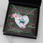 Sea Turtle Necklace Gift for My Beautiful Girlfriend Valentines Necklace Clan Crosbie Tartan Blue Turtle Necklace