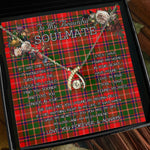 To My Beautiful Soulmate Necklace In Your Eyes I Have Found My Home Clan Somerville Tartan Wishbone Dancing Necklace