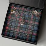 To My Beautiful Soulmate Necklace In Your Eyes I Have Found My Home Clan Comyn Tartan Crown Pendant Necklace