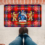Doormat - Tartan Door Mat The Family Fraser Modern Welcome Mat, Plaid Doormat Scottish