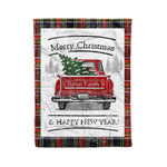Tartan Blanket Vintage Red Truck with Christmas Tree Family Scottish Clan Fulton plaid blanket, red plaid blanket, buffalo plaid blanket, green plaid blanket, plaid fleece blanket, blue plaid blanket, red tartan blanket, tartan plaid blanket, black and white plaid blanket, , christmas plaid blanket, orange plaid blanket, tartan plaid throw blanket, pink plaid blanket, brown plaid blanket, buffalo check blanket