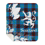 Sherpa Blanket - Tartan Blanket Thistle and Lion Scottish Clan Home Ancient Plaid Blanket, plaid sherpa blanket queen,purple sherpa blanket,queen sherpa blanket,queen size sherpa blanket,red sherpa blanket,scottish tartan blankets,sherpa blanket,sherpa christmas blanket