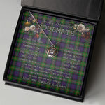 To My Beautiful Soulmate Necklace In Your Eyes I Have Found My Home Clan MacDonell of Glengarry Tartan Crown Pendant Necklace
