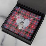 Rising Phoenix Necklace - Valentine Necklace Clan Pitblado Tartan Gift for Girlfriend, Gift for My Wife Rising Phoenix Necklace