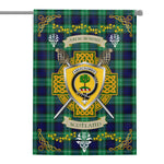 House Flag - Abercrombie Irish Shield Celtic Cross Tartan Garden Flag St Patrick's Day Garden Flag
