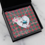 Sea Turtle Necklace Gift for My Beautiful Girlfriend Valentines Necklace Clan Hopkirk Tartan Blue Turtle Necklace