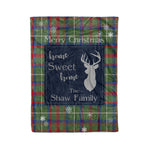 Scotstee Shop Tartan Plaid Christmas Fleece Blankets Clan Shaw Green Modern Plaid Blanket