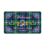Doormat - Welcome Mat Scottish Davidson Of Tulloch Clan Badge Tartan Door Mat, Plaid Doormat