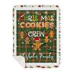 Personalized Gift Tartan Plaid Blanket Clan Chisholm Hunting With Christmas Cookie Baking Crew Christmas Gift Sherpa Blanket, tartan sherpa blanket,buffalo plaid sherpa blanket,christmas sherpa blanket,Christmas Throw Blanket,green plaid sherpa blanket,green sherpa blanket