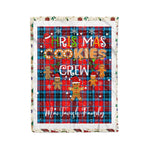 Personalized Gift Tartan Plaid Blanket Clan MacTavish With Christmas Cookie Baking Crew Christmas Gift Blanket, Plaid Blanket, Christmas Fleece Blanket, Christmas Blanket, Tartan Blanket, Scottish Blanket, Scotland Blanket, Family Name Blanket, Custom Blanket, Personalized Blanket