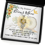 Sunflower Pendant Necklace - Stepmom Necklace, To My Badass Bonus Mom Gift Neckalce, Gift For Stepmom, Stepmother, Second Mom Necklace