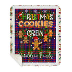 Personalized Gift Tartan Plaid Blanket Clan Donaldson With Christmas Cookie Baking Crew Christmas Gift Sherpa Blanket, tartan sherpa blanket,buffalo plaid sherpa blanket,christmas sherpa blanket,Christmas Throw Blanket,green plaid sherpa blanket,green sherpa blanket