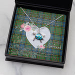 Sea Turtle Necklace Gift for My Beautiful Girlfriend Valentines Necklace Clan MacMillan Hunting Ancient Tartan Blue Turtle Necklace