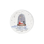 Scotstee Shop - Home Sweet New Home Christmas Ornament Personalize Name Family Snow Globe First Christmas New Home Ceramic Ornament