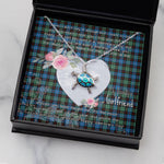 Sea Turtle Necklace Gift for My Beautiful Girlfriend Valentines Necklace Clan Guthrie Modern Tartan Blue Turtle Necklace