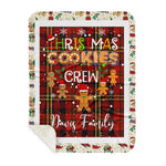 Personalized Gift Tartan Plaid Blanket Clan Davis With Christmas Cookie Baking Crew Christmas Gift Sherpa Blanket, tartan sherpa blanket,buffalo plaid sherpa blanket,christmas sherpa blanket,Christmas Throw Blanket,green plaid sherpa blanket,green sherpa blanket