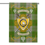 House Flag - Cunningham Dress Green Dancers Irish Shield Celtic Cross Tartan Garden Flag St Patrick's Day Garden Flag