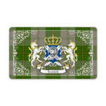 Doormat - Welcome Mat Scottish Cunningham Dress Green Dancers Clan Badge Tartan Door Mat, Plaid Doormat
