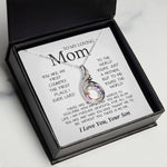 Rising Phoenix Necklace - To My Loving Mom Necklace You're The World Necklace Gift For Mom From Son