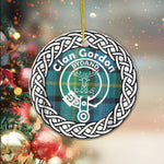 Scotstee Shop - Gordon Ancient Clan Tartan Crest Badge Plaid Ornament Gift. Christmas Tree Ornament Tartan Ornament Great Christmas Ornaments Gift