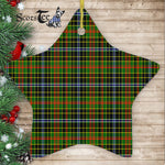 Walkinshaw Tartan Ornament Star Ornament, Christmas Star Decorations, ceramic ornament, Plaid Star Ceramic Ornament, Christmas Ornament Decorations Gift