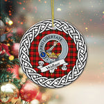Wallace Tartan Ornament,  ceramic ornament, personalized christmas ornaments, christmas tree ornaments, christmas door decorations, Plaid Ornament, Tartan Ceramic Ornament