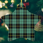 Wallace Ancient Tartan Ornament Star Ornament, Christmas Star Decorations, ceramic ornament, Plaid Star Ceramic Ornament, Christmas Ornament Decorations Gift