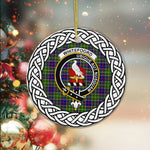 Whitefoord Tartan Ornament,  ceramic ornament, personalized christmas ornaments, christmas tree ornaments, christmas door decorations, Plaid Ornament, Tartan Ceramic Ornament